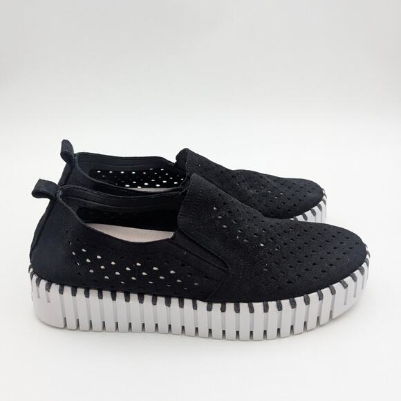 Ilse Jacobsen Hornbæk Tulip Women's Platform Slip-On Shoes Black Size US7 EU37 - Picture 5 of 10